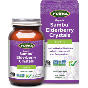 Flora Organic Sambu Elderberry Crystals Cold & Flu Support | 50 grams Flora Organic Sambu Elderberry Crystals Cold & Flu Support | 50 grams