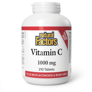 Natural Factors Vitamin C 1000 mg with Bioflavonoids & Rosehips | 210 Tablets Natural Factors Vitamin C 1000 mg with Bioflavonoids & Rosehips | 210 Tablets