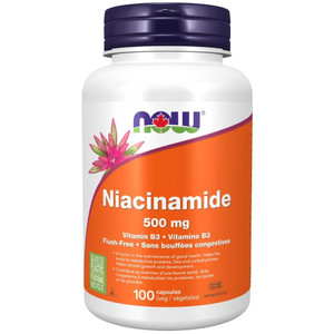 NOW Niacinamide 500 mg | 100 Capsules
