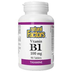 Natural Factors Vitamin B1 100 mg Thiamine | 90 Tablets Natural Factors Vitamin B1 100 mg Thiamine | 90 Tablets