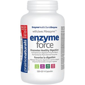 Prairie Naturals Enzyme Force Capsules - front of bottle Prairie Naturals Enzyme Force Capsules - front of bottle