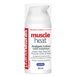 Prairie Naturals Muscle Heat Analgesic Lotion - front of bottle Prairie Naturals Muscle Heat Analgesic Lotion - front of bottle