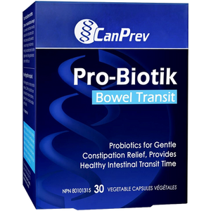 CanPrev Pro-Biotik Bowel Transit - front label CanPrev Pro-Biotik Bowel Transit - front label