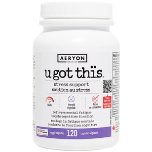 Aeryon Wellness U Got This Stress Support |120 Capsules - front label Aeryon Wellness U Got This Stress Support |120 Capsules - front label