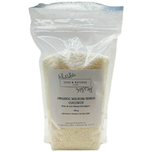 Good n Natural Organic Medium Shred Coconut - front label