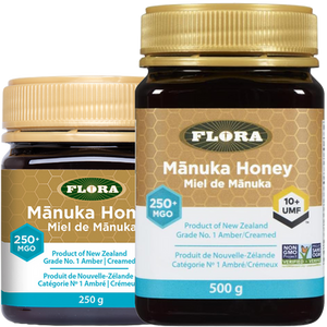 Flora Manuka Honey MGO 250+/UMF 10+ - sizes Flora Manuka Honey MGO 250+/UMF 10+ - sizes