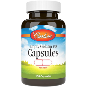 Carlson Empty Gelatin Capsules #0 - front label Carlson Empty Gelatin Capsules #0 - front label