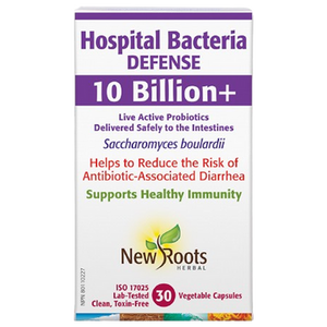 New Roots Hospital Bacteria Defense 10 Billion+ Capsules - front label