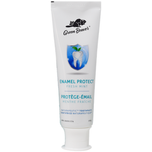 Green Beaver Naturapeutic Enamel Protect Toothpaste Fresh Mint - front label Green Beaver Naturapeutic Enamel Protect Toothpaste Fresh Mint - front label