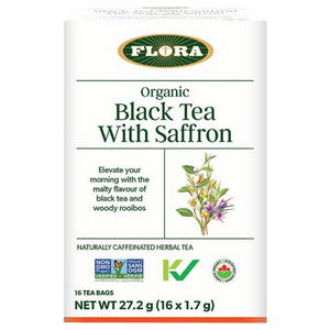 Flora Organic Black Tea with Saffron | 16 Tea Bags Flora Organic Black Tea with Saffron | 16 Tea Bags