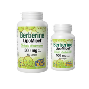 Natural Factors Berberine LipoMicel 500mg | 2 sizes - 500mg 120softgels,  500mg 60softgels Natural Factors Berberine LipoMicel 500mg | 2 sizes - 500mg 120softgels,  500mg 60softgels