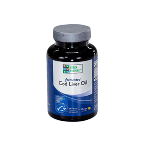 Green Pasture Fermented Cod Liver Oil | 120 Orange Flavoured Capsules Green Pasture Fermented Cod Liver Oil | 120 Orange Flavoured Capsules