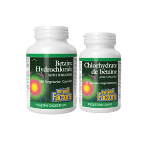 Natural Factors - Betaine Hydrochloride- Both Sizes Natural Factors - Betaine Hydrochloride- Both Sizes
