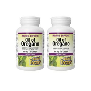 Natural Factors Oil of Oregano 180mg Softgels Natural Factors Oil of Oregano 180mg Softgels