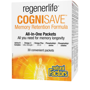Natural Factors Regenerlife Cognisave Memory Retention Formula All-In-One Packets | 30 Packets Natural Factors Regenerlife Cognisave Memory Retention Formula All-In-One Packets | 30 Packets