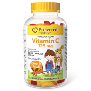 Preferred Nutrition Children's Vitamin C 125 mg Gummies - front label Preferred Nutrition Children's Vitamin C 125 mg Gummies - front label