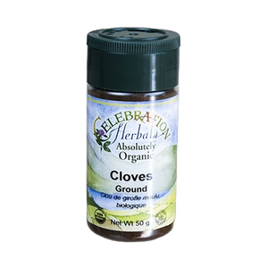 Celebration Herbals Org Cloves Ground | 48 grams - front label Celebration Herbals Org Cloves Ground | 48 grams - front label