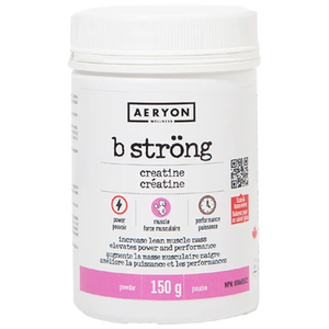Aeryon Wellness B Strong Creatine Powder | 150g - front label Aeryon Wellness B Strong Creatine Powder | 150g - front label