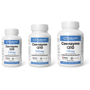 Preferred Nutrition Coenzyme Q10 Softgels - size variations, 60 softgels, 120 softgels, 180 softgels Preferred Nutrition Coenzyme Q10 Softgels - size variations, 60 softgels, 120 softgels, 180 softgels