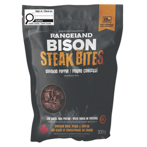 Rangeland Bison Steak Bites Cracked Pepper | 300 grams Rangeland Bison Steak Bites Cracked Pepper | 300 grams