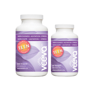 Veeva Teen Formula for Nervousness Agitation Stress Capsules - both sizes