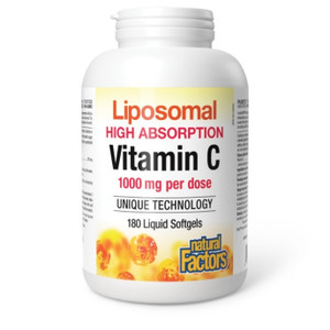 Natural Factors Liposomal Vitamin C 1000mg | 180 softgels Natural Factors Liposomal Vitamin C 1000mg | 180 softgels