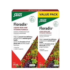 Salus Floradix Liquid Iron & Vitamin Formula Value Pack | 250 mL + 500 mL