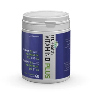 ITL Health Vitamin D Plus D3 + K2 + B12 + Magnesium | 60 Capsules