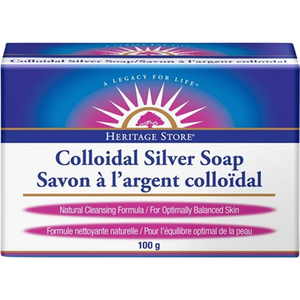 Heritage Store Colloidal Silver Soap Natural Cleansing Formula | 100 grams