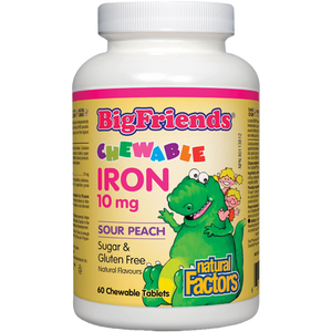 Natural Factors Big Friends Iron 10 mg Chewable Tablets Natural Factors Big Friends Iron 10 mg Chewable Tablets