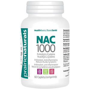 Prairie Naturals NAC 1000 Caplets - front of bottle Prairie Naturals NAC 1000 Caplets - front of bottle