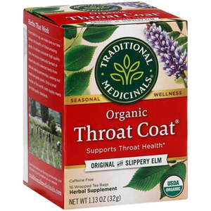 Traditional Medicinals Organic Throat Coat Original with Slippery Elm Tea Traditional Medicinals Organic Throat Coat Original with Slippery Elm Tea