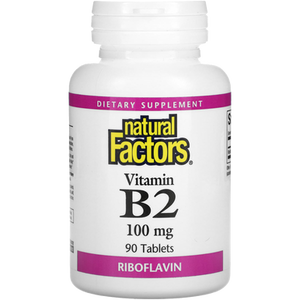 Natural Factors Vitamin B2 Riboflavin 100 mg Tablets Natural Factors Vitamin B2 Riboflavin 100 mg Tablets