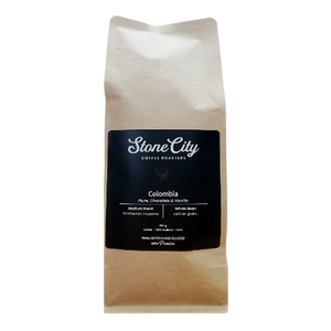 Stone City Coffee Roasters Medium Roast Colombia Whole Bean Coffee 454 grams Stone City Coffee Roasters Medium Roast Colombia Whole Bean Coffee 454 grams