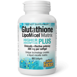 Natural Factors Glutathione LipoMicel Matrix 300mg | 60 Softgels Natural Factors Glutathione LipoMicel Matrix 300mg | 60 Softgels