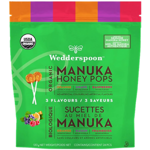 Wedderspoon Organic Manuka Honey Pops (3 flavours) | 120 grams Wedderspoon Organic Manuka Honey Pops (3 flavours) | 120 grams