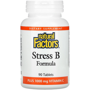 Natural Factors Stress B Formula Plus 1000mg Vitamin C | 90 Tablets Natural Factors Stress B Formula Plus 1000mg Vitamin C | 90 Tablets