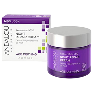 Andalou Naturals Age Defy Resveratrol Q10 Night Repair Crm | 50ml Andalou Naturals Age Defy Resveratrol Q10 Night Repair Crm | 50ml