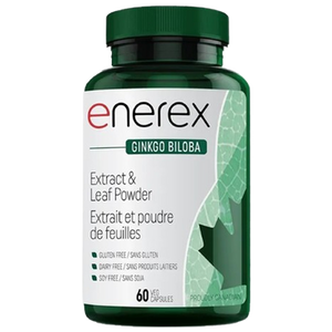 Enerex Ginkgo Biloba Extract & Leaf Powder | 60 Capsules Enerex Ginkgo Biloba Extract & Leaf Powder | 60 Capsules