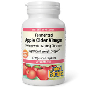 Natural Factors Fermented Apple Cider Vinegar with Chromium Capsules Natural Factors Fermented Apple Cider Vinegar with Chromium Capsules