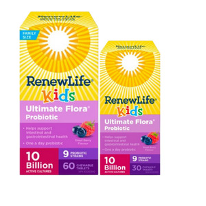 Renew Life Ultimate Flora Kids Probiotic 10 Billion Chewable Tablets Renew Life Ultimate Flora Kids Probiotic 10 Billion Chewable Tablets
