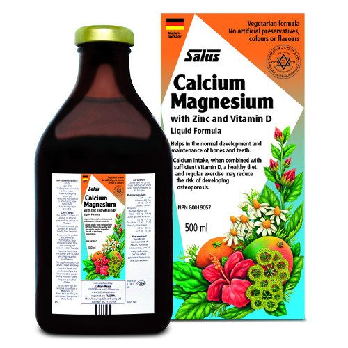 Salus Calcium Magnesium with zinc Vitamin D Liquid Formula 500 mL
