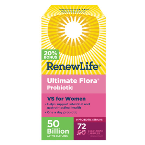 Renew Life Ultimate Flora Probiotic VS for Women 50 Billion 72 veg caps
