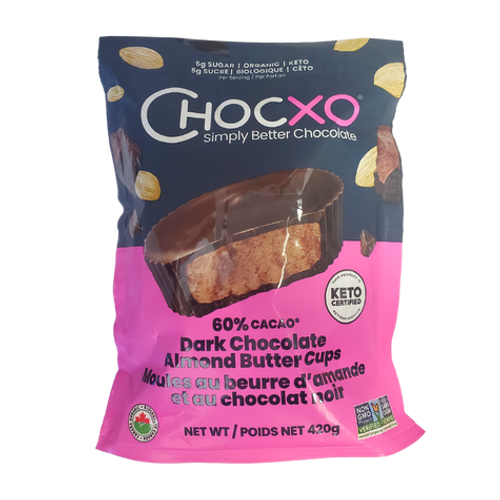 ChocXO - 60% Cacao Dark Chocolate Almond Butter Cups New Look