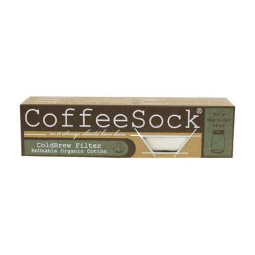 Coffee Sock - Reusable Organic Cotton ColdBrew Filters Packaging