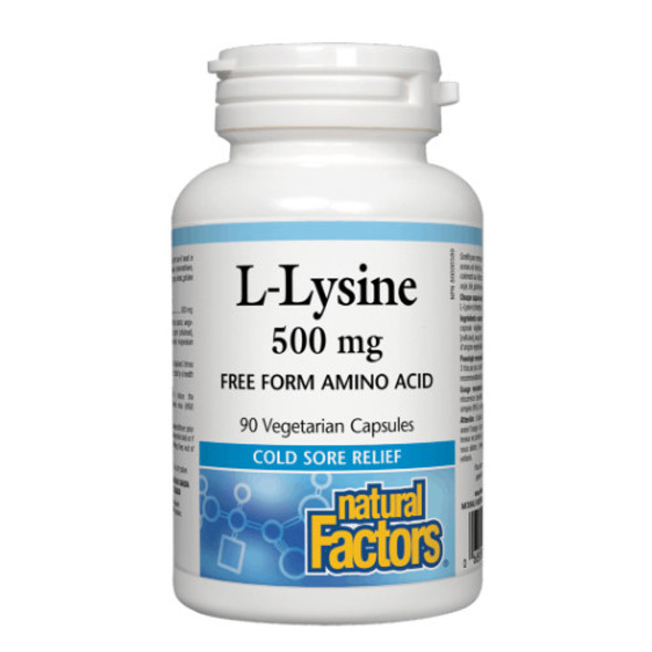 Natural Factors L-Lysine 500 mg 90 vegetarian capsules Canada immune support