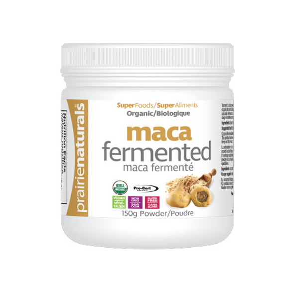 Prairie Naturals Organic Fermented Maca Powder 150 grams Canada superfood vegan