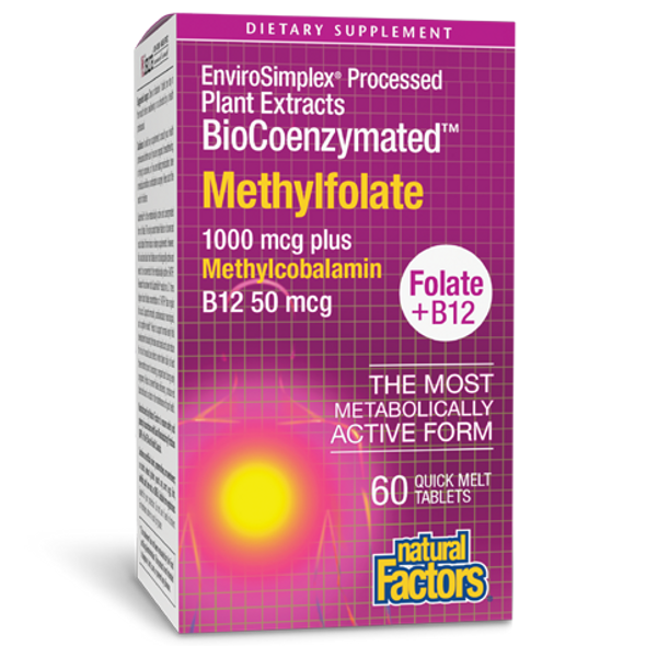 Natural Factors BioCoenzymated Methylfolate Tablets - front of product