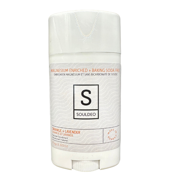 SOULDEO Magnesium Enriched + Baking Soda Free Natural Deodorant