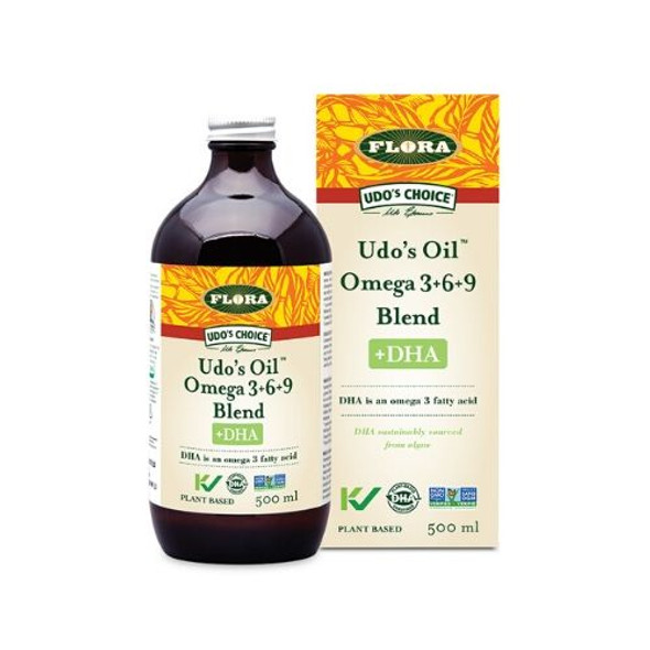 Flora Udo's Choice Udo's Oil Omega 3+6+9 Blend +DHA 500  ml